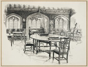 読書室、チェサム・カレッジ 作： Henry Edward Tidmarsh