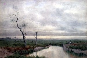 海岸の湿原（水彩画 作： Henry Farrer