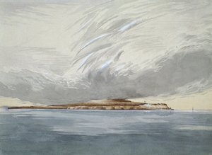 マキナウの砦と島、1842年10月（紙にトイレ）