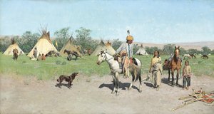新しい牧草地で、1895 作： Henry Francois Farny