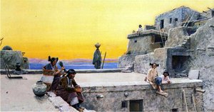 モキインディアンの求愛、1908 作： Henry Francois Farny