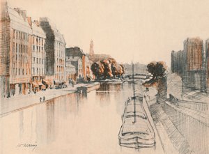 聖マーティン運河、1927年、1927年 作： Henry Franks Waring