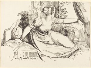 窓際に座る女性 作： Johann Heinrich Füssli