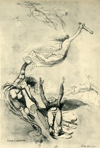 女神との死んだ英雄、1778年、1943年。 作： Johann Heinrich Füssli