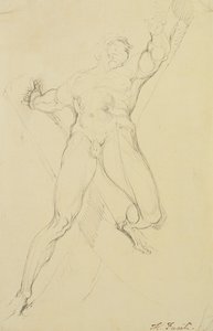 ハマン、ミケランジェロの後、 作： Johann Heinrich Füssli
