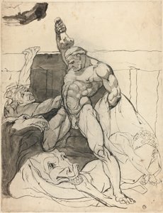 ディオメデスの牝馬を殺すヘラクレス 作： Johann Heinrich Füssli