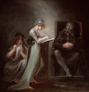 娘に口述するミルトン、1794年。 作： Johann Heinrich Füssli