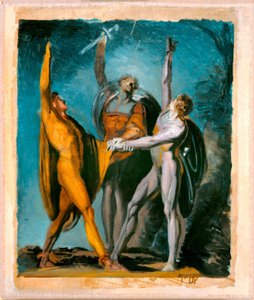 「リュートリ川の誓い」の女性像の下絵（裏面） 作： Johann Heinrich Füssli
