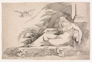 キューピッドと眠る女 作： Johann Heinrich Füssli