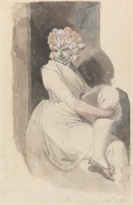 座っている女性の研究 作： Johann Heinrich Füssli