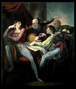 Hotspur、Worcester、Mortimer、Glendowerの間の紛争、1784 作： Johann Heinrich Füssli