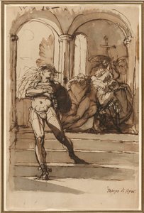 ロバート・ザ・ブルースによるレッド・コミンの殺害 作： Henry Fuseli