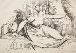 ソファの上の女性 作： Johann Heinrich Füssli