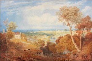 バーナード城、1835年頃（水彩とガッシュ） 作： Henry Gastineau