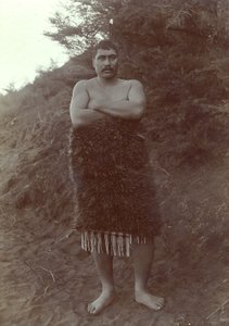 マオリの習作、1910年頃（シルバー・ゼラチン・プリント）