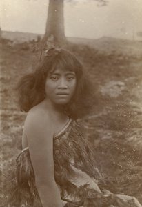 マオリの習作、1910年頃（シルバー・ゼラチン・プリント） 作： Henry Gaze