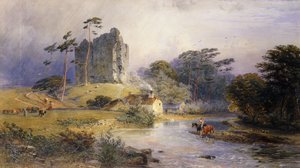 サールウォール城、ノーサンバーランド、 作： Henry George Hine
