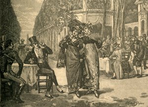 19世紀初頭のc1890の摂政時代のボーとベル。 作： Henry Gillard Glindoni