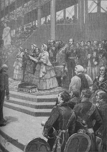 クリスタルパレスを開く女王、1892年