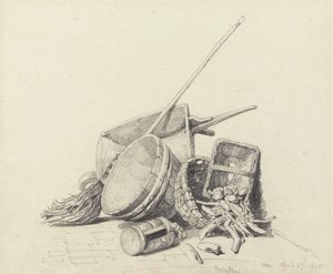 Natureza morta com carrinho de mão e cestas, 27 de abril de 1840