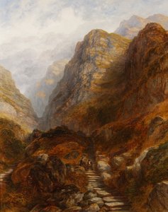 バーマス、ウェールズの近くのローマ階段 作： Henry Harris Lines