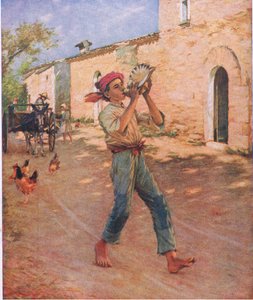 スペインで泣いている魚、マイマガジンのイラスト、1925年 作： Henry Herbert La Thangue
