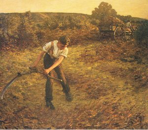 ワラビの刈り取り 作： Henry Herbert La Thangue