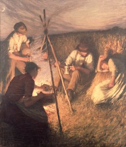 収穫者の晩餐、1898 作： Henry Herbert La Thangue