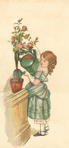The Princess Gardening（カラーリトグラフ 作： Henry Hetherington Emmerson