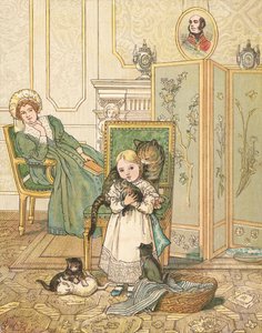 プリンセスと子猫たち」（カラーリトグラフ 作： Henry Hetherington Emmerson
