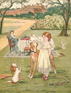 プリンセスとペット」（カラーリトグラフ 作： Henry Hetherington Emmerson