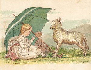 プリンセスと子羊」（カラーリトグラフ 作： Henry Hetherington Emmerson