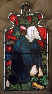 Alnwick、St Michael＆St Paul、James Powell＆Sons、Henry Holiday、Moses＆The Burning Bush、1878 作： Henry Holiday