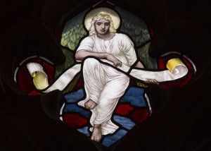 Quatrefoil Tracery Angel、1882（ステンドグラス） 作： Henry Holiday
