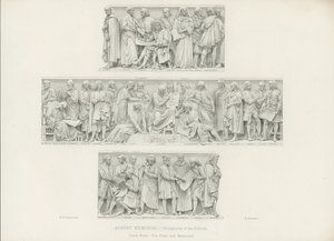 アルバート記念碑の表彰台にある彫刻 作： Henry Hugh Armstead