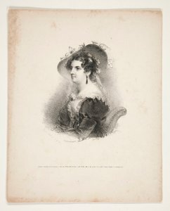 若い女性の半身像 作： Henry Inman