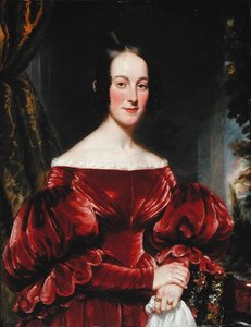 ロバート・ローデン夫人の肖像」1837年頃（パネルに油彩 作： Henry Inman