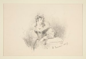 女性の肖像 作： Henry Inman