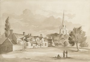 ブレウッド教会：セピア画、1844 作： Henry James Noyes