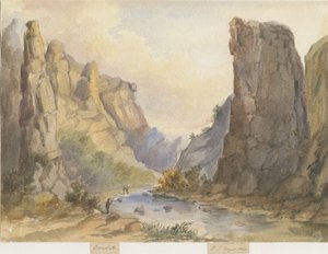 ダブデール-風景：水彩画、1844 作： Henry James Noyes