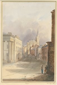 ウォールソールタウンアンドチャーチ：水彩画、1844