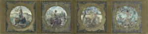 パリのオテル・ド・ヴィルにあるギャラリー・ロバウのためのスケッチ：レ・シャン：1890年、キャンバスに油彩。 作： Henry Jean Louis Boureau
