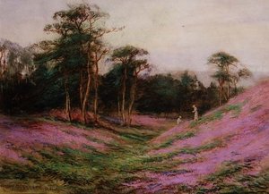 ローマンキャンプの近く、シェリンガム、ノーフォーク（紙に水彩） 作： Henry John Sylvester Stannard