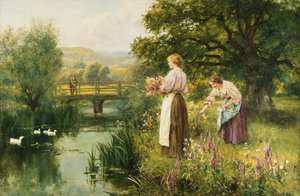 春の花を集める、 作： Henry John Yeend King