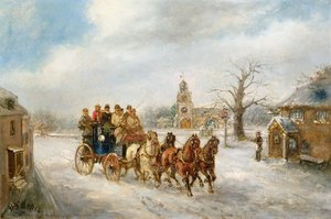 ヒリンドン近くのUxbridgeコーチ 作： Henry Jones