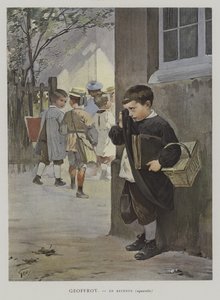 En Retenue (カラーリトグラフ) 作： Henry Jules Jean (after) Geoffroy