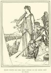 ヘレンはギリシャのホストの主人公をプリアムに指摘します 作： Henry Justice Ford