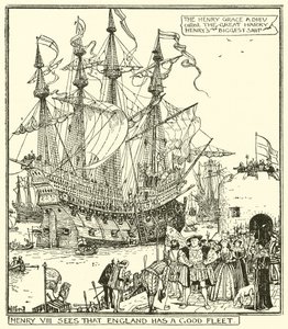 ヘンリー8世はイギリスに艦隊があることを確認 作： Henry Justice Ford