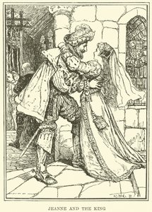ジャンヌと王様（彫刻 作： Henry Justice Ford