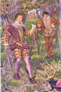 レスター、エイミスの手紙、イラストをケニルワースから、1910年頃 作： Henry Justice Ford